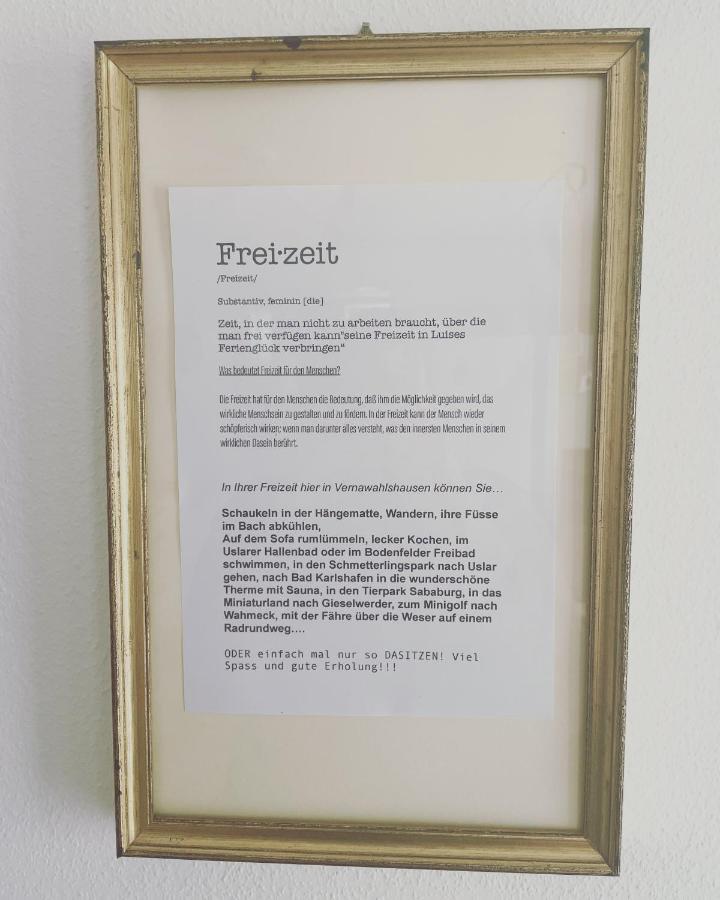 Luises Ferienglueck Apartment Vernawahlshausen Luaran gambar